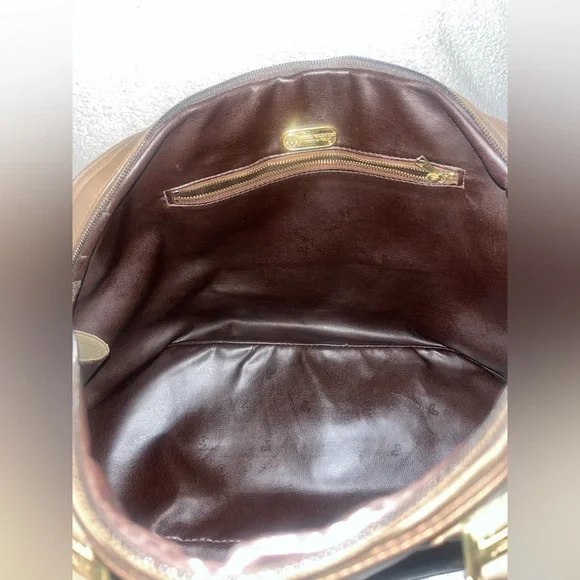 Mario Valentino Monogram Leather Handbag - Picture 9 of 13